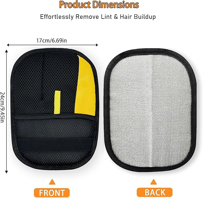 3Pcs Pet Hair Removal Glove for Cats & Dogs, Reusable Electrostatic Pet Hair Gloves,Pet Hair Remover, Newly Upgraded Pet Hair Removal Tool for Car Seat,Clothing,Carpet,Couch