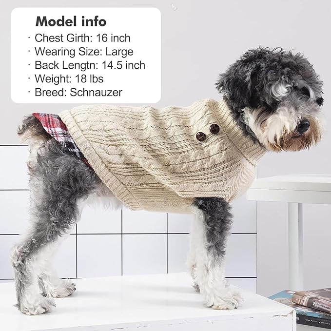 KYEESE Dog Sweater Warm Turtleneck Small Dogs Sweater Stretchy Comfy Pet Coat for Fall Winter Cold Weather Soft Pullover Dog Sweaters for Small Dogs Girl