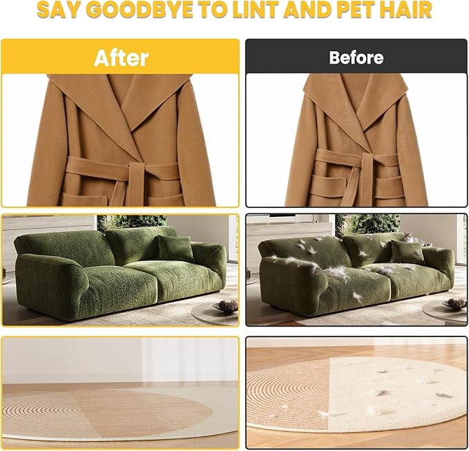 Pet Hair Removal Glove, 2025 Newly Upgraded Electrostatic Pet Hair Remover Glove with Comb,Pet Massage Tool,Pet Hair Remover Tool for Cats & Dogs,Couch,Curtain, Clothing, Carpet, Car Seat(2pcs)