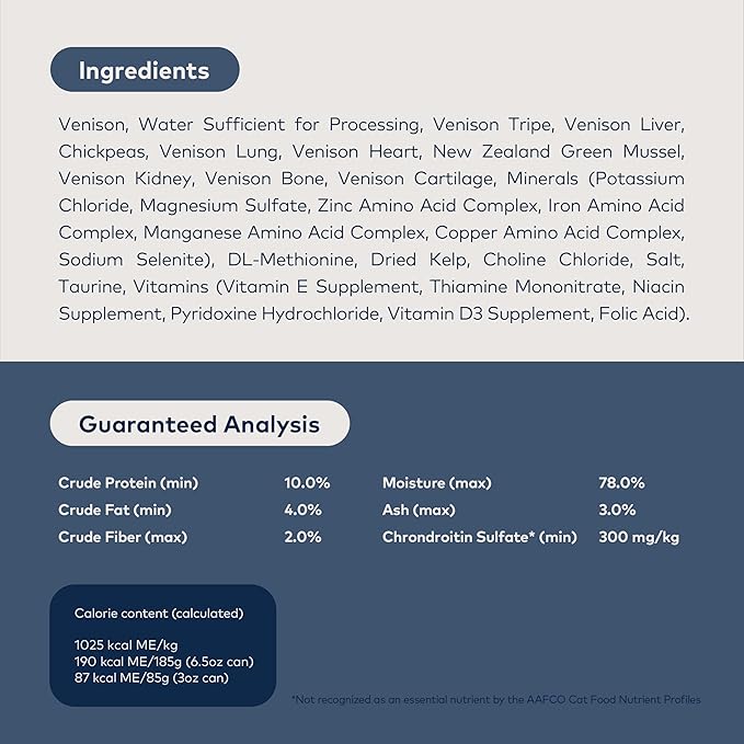 ZIWI Peak Wet Cat Food – All Natural, High Protein, Grain Free, Limited Ingredient, with Superfoods (Venison, Case of 6, 3oz Cans)