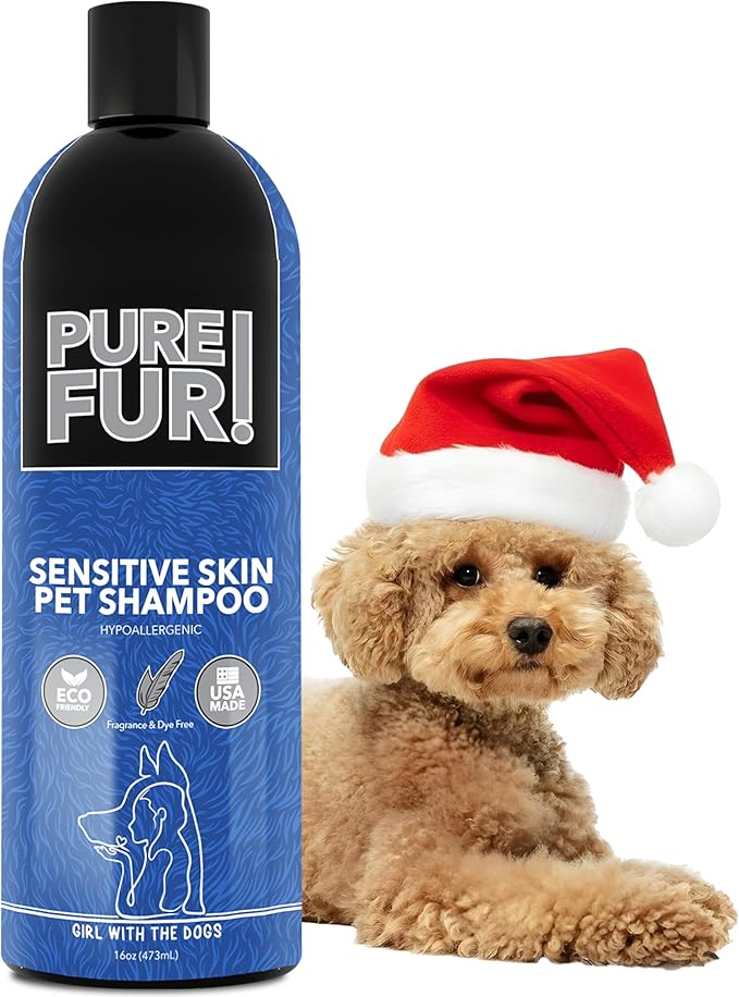 Pure Fur! by Girl With The Dogs - Made in USA - Sensitive Skin Pet Shampoo, 16 oz