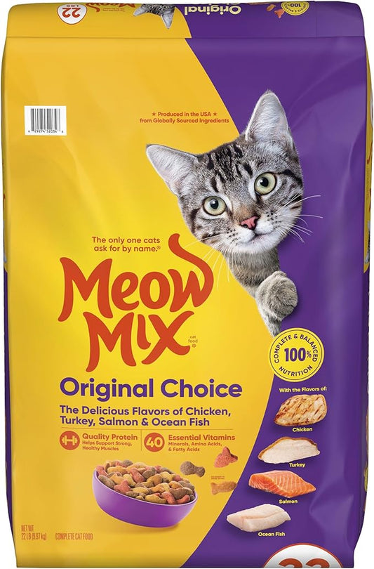 Meow Mix Original Choice Dry Cat Food, 22 Pound Bag
