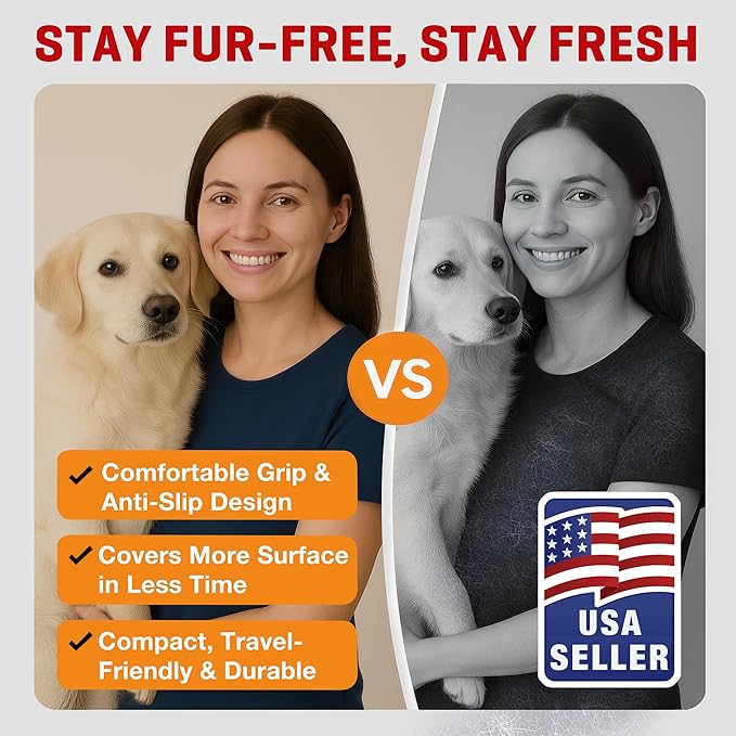 Pet Hair Remover Gloves for Cats & Dogs, Electrostatic Pet Hair Removal Gloves Brush for Pets Hair, Upgraded Animal Fur Removal Tool, Reusable Cats & Dogs Grooming Gloves for Hair Removal (1)