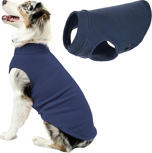 Gooby Boys 6X-Large Length (27.5 Inch) Stretch Fleece Dog Vest, Indigo Blue, 6X-Large Length 27.5 US