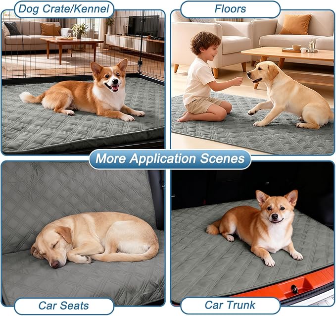 hyha Waterproof Dog Blanket, Reversible Pet Bed Blanket, Soft Sofa Couch Cover for Dogs Washable, Waterproof Pet Couch Covers for Sofa Puppy Cats Furniture Protector(52"x82", Grey/Beige)