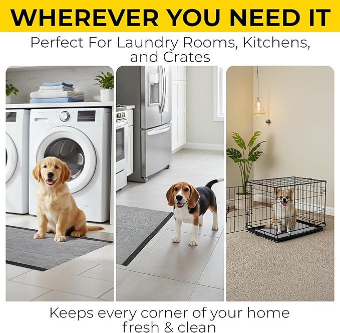 Glad for Pets Extra Large Charcoal Dog Training Pads - Absorbent Disposable Pee Pads for Dogs, Cats & Puppies - Jumbo-Size Potty Pads that Neutralize Urine Instantly - 30 Count Pet Supplies