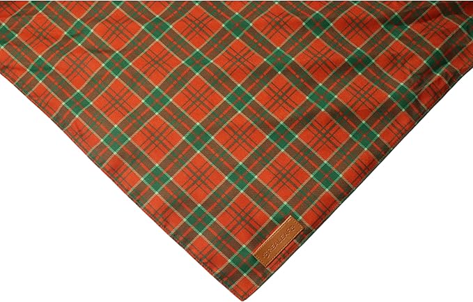 Realeaf Christmas Dog Bandanas 2 Packs, Reversible Red Green Plaid Dog Scarf, Xmas Pet Bandana for Boy and Girl, Premium Durable Fabric, Holiday Check Bandana for Medium and Large Dogs Pets (Large)