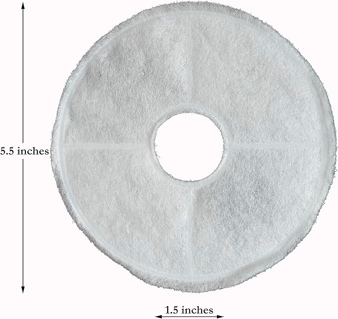 12 Pack Replacement Filters Compatible with Catit Flower Fountain/Stainless Steel, No Plastic Case, 40% More Activated Carbon, Dual-Action Design