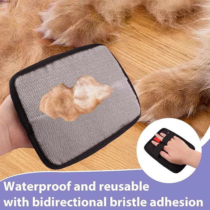 Pet Hair Removal Glove for Cats & Dogs Reusable Electrostatic Pet Hair Remover Magic Brush Pet Hair Remover for Couch, Furniture, Carpet, Curtain, Car Seats (1 PC)