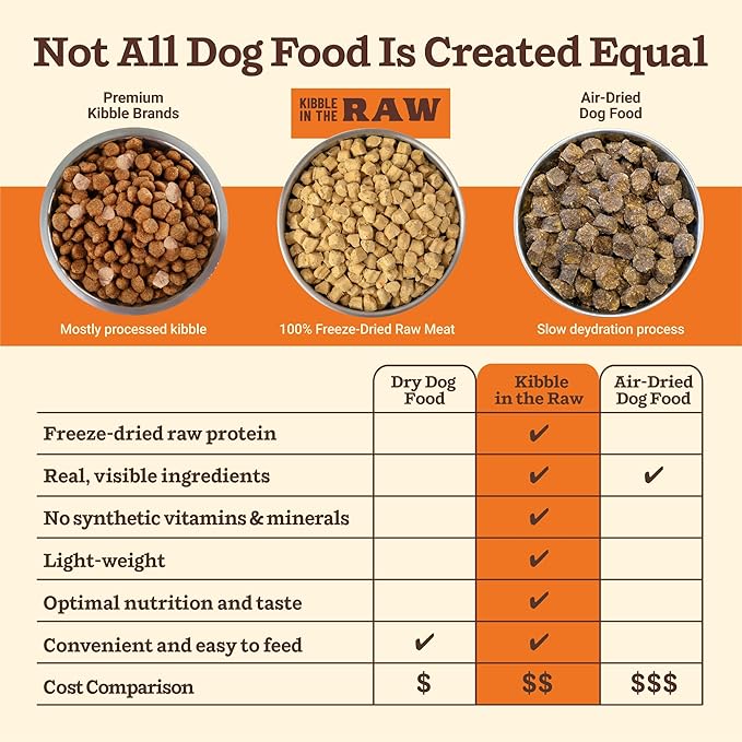 Primal Kibble in The Raw, Freeze Dried Dog Food, Beef, Scoop & Serve, Made with Raw Protein, Whole Ingredient Nutrition, Crafted in The USA, Dry Dog Food 5.4 lb Bag