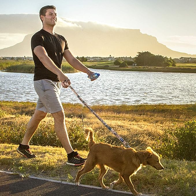 AUROTH Heavy Duty Dog Leash - Bungee, No Pull for Shock Absorption, Desert Camo for Medium Large Breeds, 6FT, 2 Padded Handles