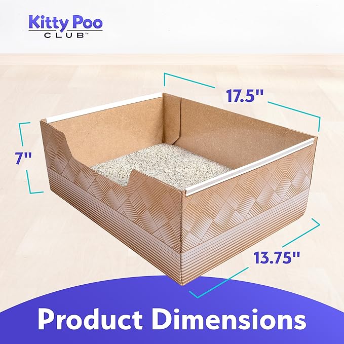 Kitty Poo Club Leakproof Disposable 2-Pack Cat Litter Box with 2 Bags Soy Litter | Superior Odor Control & Recyclable Design | Perfect for Travel, Multi-Cat Homes & Daily Use