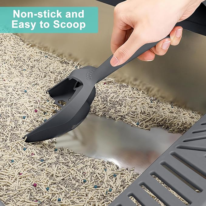 Stainless Steel Litter Box Extra Large for Big Cats and Multi-Cats | Jumbo Extra Large Metal Cat Box with High Sided Lid, Anti-Urine Leakage, Non-Stick,Include Litter Scoop