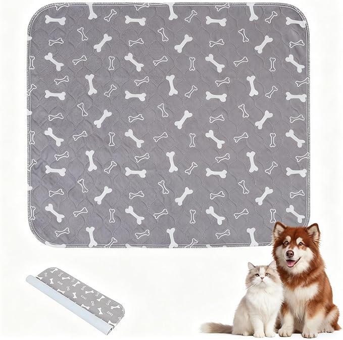 Puppy Pad Pee Pads, Puppy Pads with Pheromones, Reusable and Washable Pee Pads for Dogs & Cats, Leak-Proof & Anti-Slip Pet Training Pads, Fast Absorbent for Home/Travel (L)