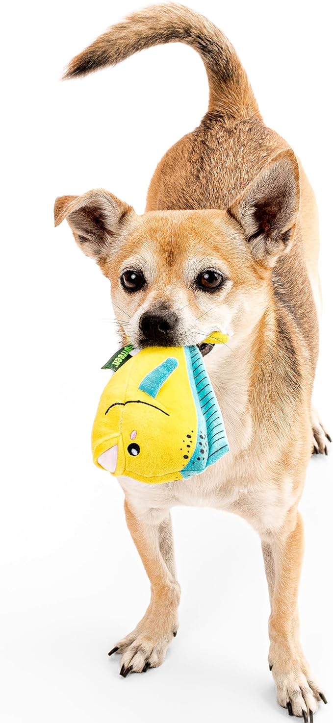Dog Toys | Plush Toy Mahi Mahi Stuffed Animal for Dogs | Small Eco Friendly Toy - Easy to Clean and Made from Non Toxic Materials