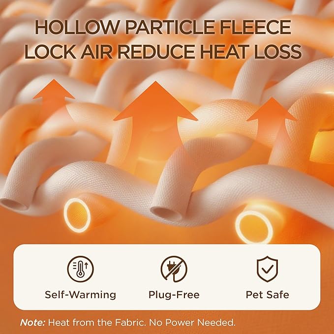 Bedsure XL Self Warming Orthopedic Dog Bed for Extra Large Dogs - Washable XLarge Dog Bed Waterproof, Comfort Pet Couch with Removable Cover, Pets Sofa with Nonskid Bottom, Brown, Non-Electric