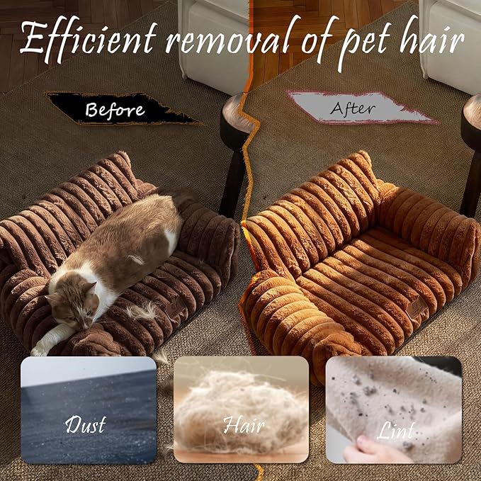 Pet Hair Removal Glove Magic Brush for Cats Dogs，Reusable Electrostatic Pet Hair Remover Gloves Supplies for Rugs Couch, lint,Carpet, Car Seat & Laundry Furniture (Gloves x 2)