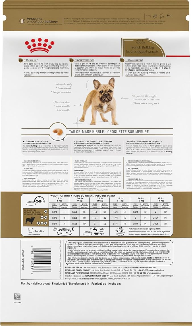 Royal Canin Breed Health Nutrition French Bulldog Adult Dry Dog Food, 17 lb Bag