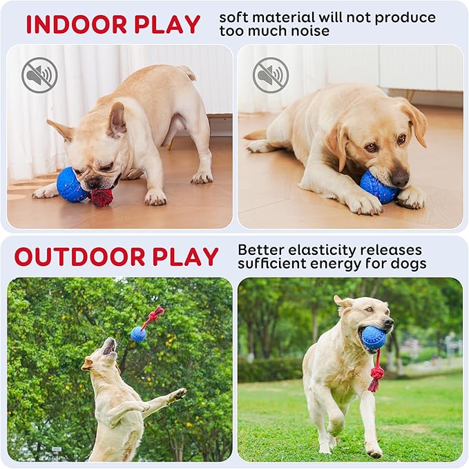 Interactive Dog Toy Motion Activated Pet Toys for Dogs, Safe E-TPU Material, Waterproof and Rechargeable, Durable Dog Toys for Medium and Large Dogs