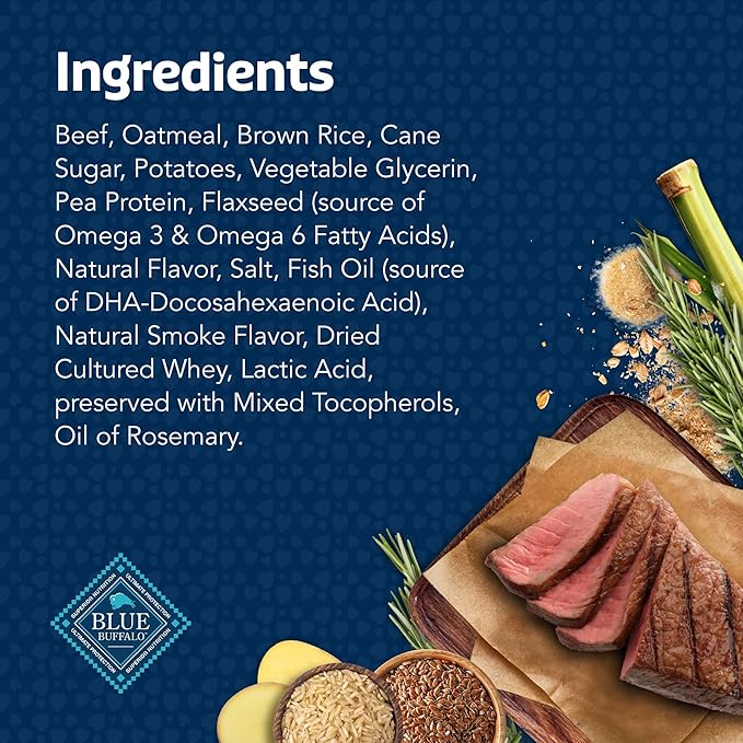 Blue Buffalo Bits Soft Dog Treats for Training, Made with Natural Ingredients & Enhanced with DHA, Beef Recipe, 19-oz Bag