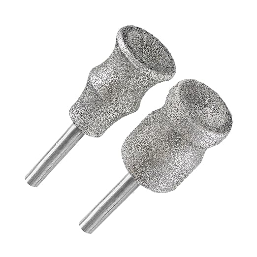 Diamond Rotary Pet Nail Grinder Bits Dog Nail Grinder Replacement Head -2PCS 1/8" Replacement Grinder Wheel for Animals Nail Care (B+D)