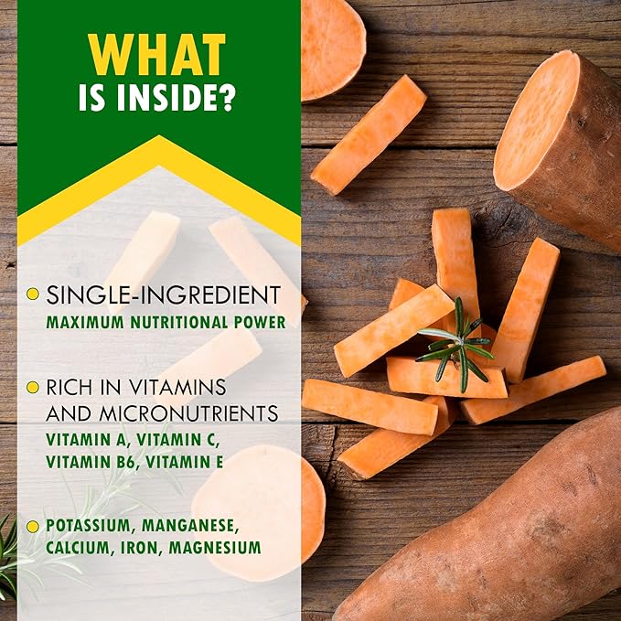 Beloved Pets Dog Treats Sweet Potato Chips 10.6 oz - All Natural Pet Snack Chews - Grain Free & Human Grade Dried Snacks in Bulk - Best Jerky for Training Small & Large Dogs