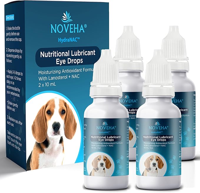 NOVEHA Pet Drops Wash – Gentle & Safe Cleansing for Dogs, Cats, Horses & Rabbits – (2 Pack - 2x10mL)