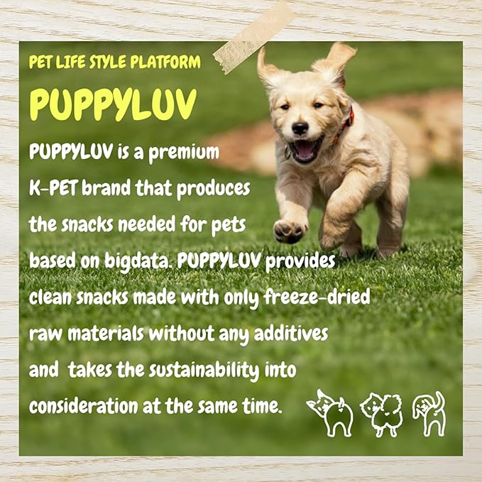 Puppyluv Freeze Dried Sweet Potato Treats for Dogs & Cats - Natural Training Treats, 3.5oz (Pack of 3)