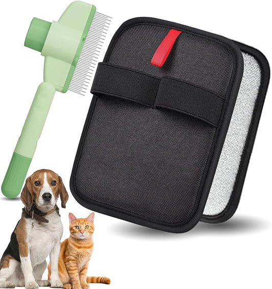 Pet Hair Removal Glove, Electrostatic Pet Hair Removal Gloves, Cat Comb, Dog Comb, Washable Reusable Dogs Cats Hair Gloves for Furniture, Bed, Sheets, Couch, Clothes, Carpet, Car Seat, Curtain