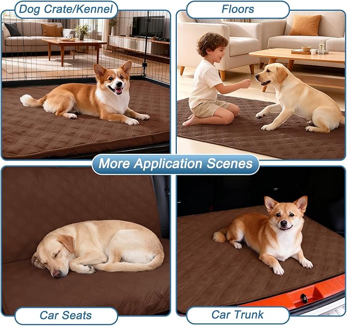 hyha Waterproof Dog Blanket, Reversible Pet Bed Blanket, Soft Sofa Couch Cover for Dogs Washable, Waterproof Pet Couch Covers for Sofa Puppy Cats Furniture Protector(30"x70", Brown/Chocolate)