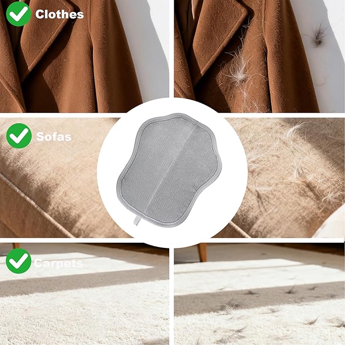 Pet Hair Removal Glove for Cats & Dogs, Reusable Electrostatic Pet Hair Remover Tool, Lint Brush for Couch, Clothing, Carpet, Car Seat