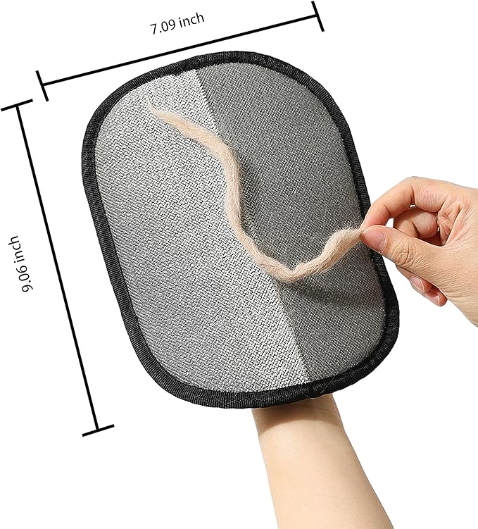 2PCS Pet Hair Removal Glove for Cats & Dogs，Electrostatic Pet Hair Gloves，Efficient Grooming for Pet Hair ，Reusable Magic Brush Pet Hair Remover Tool for Laundry, Couch, Carpet, Car Seat