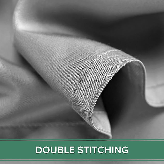 Pure Bamboo King Sheets, Genuine 100% Organic Viscose Derived from Bamboo Bed Sheet Set, Luxuriously Soft & Cooling, Double Stitching, 2 Year Quality Promise (King, Stone Grey)