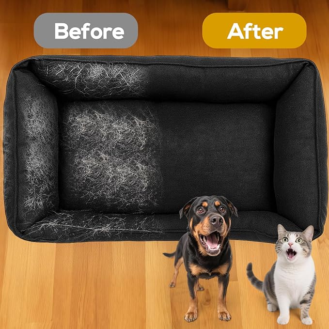 BABORUI Pet Hair Removal Glove - 2 Pack Five Finger Electrostatic Gloves Pet Hair, Remover Glove Lint Rolls into Strips, Dog and Cat Hair Removal Tool for Furniture, Car, Couch, Carpet, Clothes