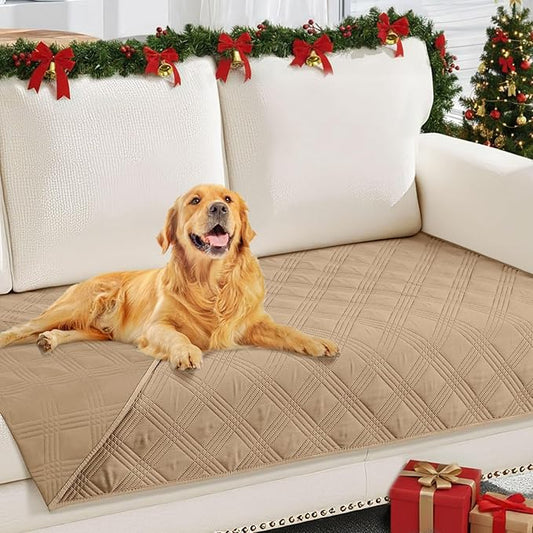 hyha Waterproof Dog Blanket, Reversible Pet Bed Blanket, Soft Sofa Couch Cover for Dogs Washable, Waterproof Pet Couch Covers for Sofa Puppy Cats Furniture Protector(30"x70", Camel/Camel)
