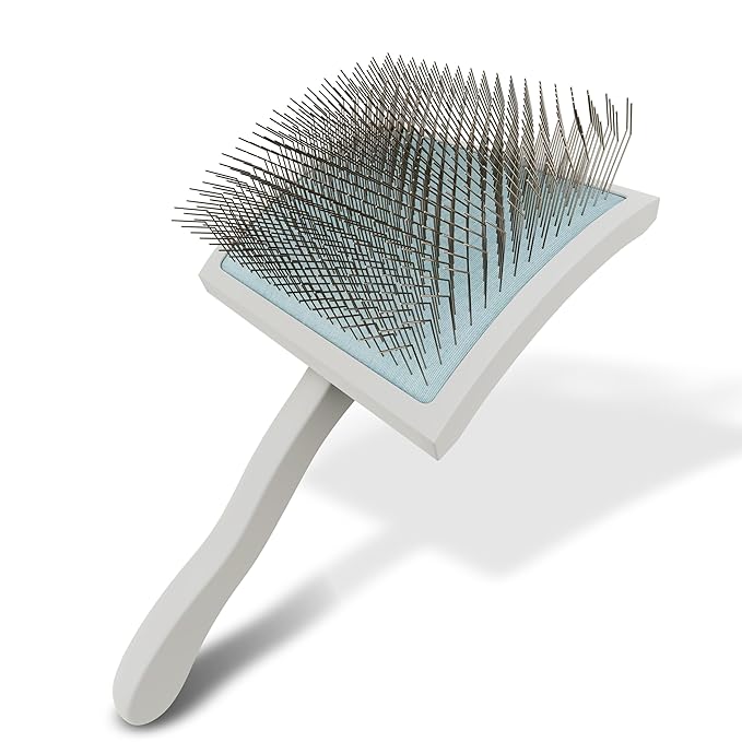 Slicker Brush for Dogs, for Golden Doodles with Long Hair, for Large Pet Dogs, Grooming Pet Hair, Cream White(Large)