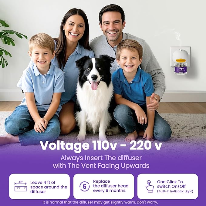 Dog Calming Diffuser, 4 in 1 Puppy Pheromones Calming Diffuser, Relaxing Pheromone for Dogs Relief Stress Anxiety Reduce Aggression Barking, Help Train Dog to Pee, 1 Diffuser 3 Refill(48ml)