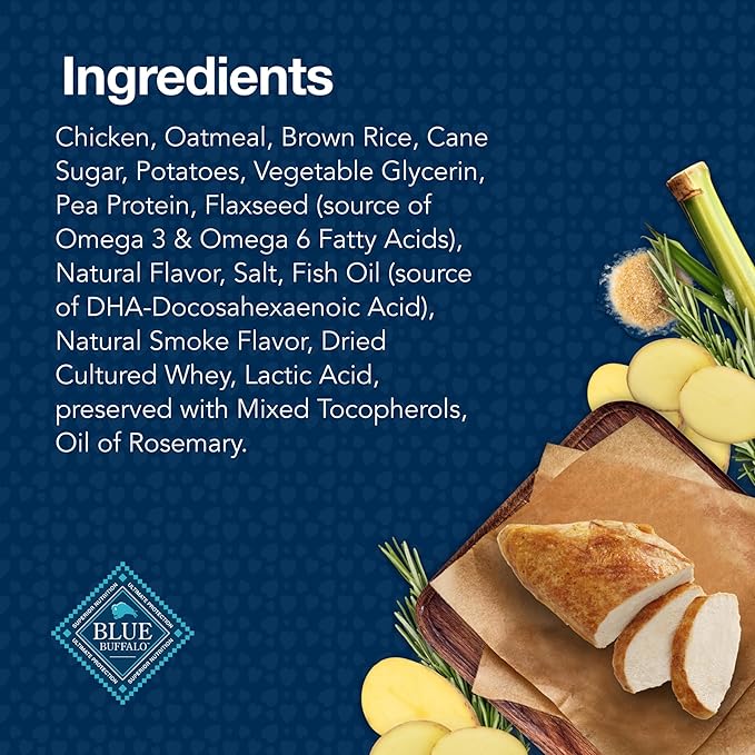 Blue Buffalo Bits Soft Dog Treats for Training, Made with Natural Ingredients & Enhanced with DHA, Chicken Recipe, 4-oz Bag