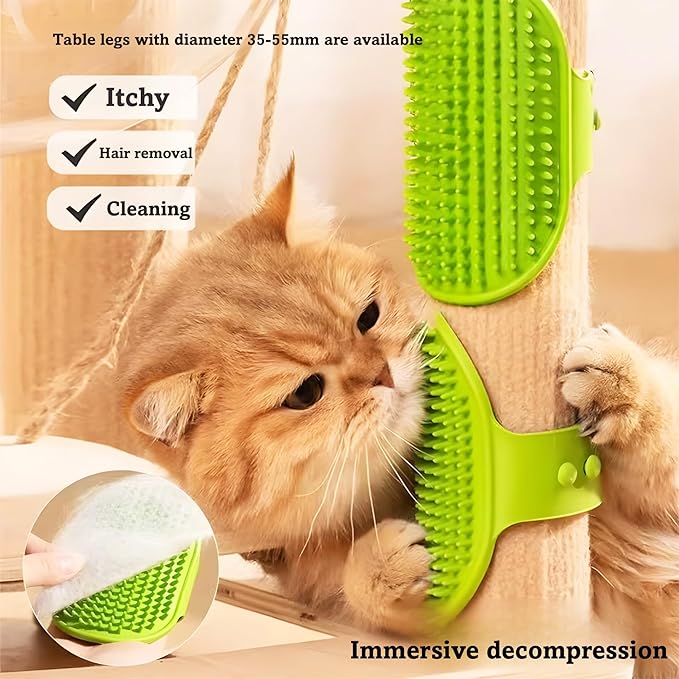 6pcs Dog Bath Brush & Finger Toothbrush Set - Pet Grooming Scrubber with Shampoo Dispenser for Puppy, Cat, Small Breed - Dog Washing Brush for Bathing, Teeth Cleaning & Massage