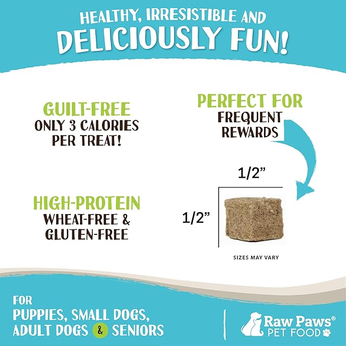 Raw Paws Freeze Dried Beef Liver Dog & Cat Treats (8-Ounce) - Made in USA - Small Liver Bites - Training & Diabetic Dog Treats
