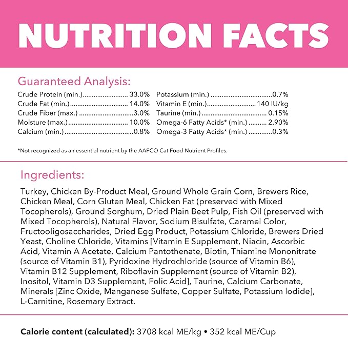 IAMS Proactive Health Adult Sensitive Digestion & Skin Dry Cat Food with Turkey, 6 lb. Bag