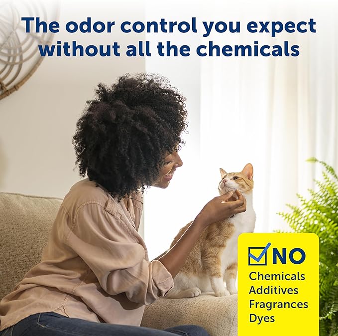 PetSafe ScoopFree Premium Fragrance-Free Natural Cat Litter - Long-Lasting Litter - High Absorbency & Low-Tracking Design - Non-Clumping Pebbles - 8 lb Bag