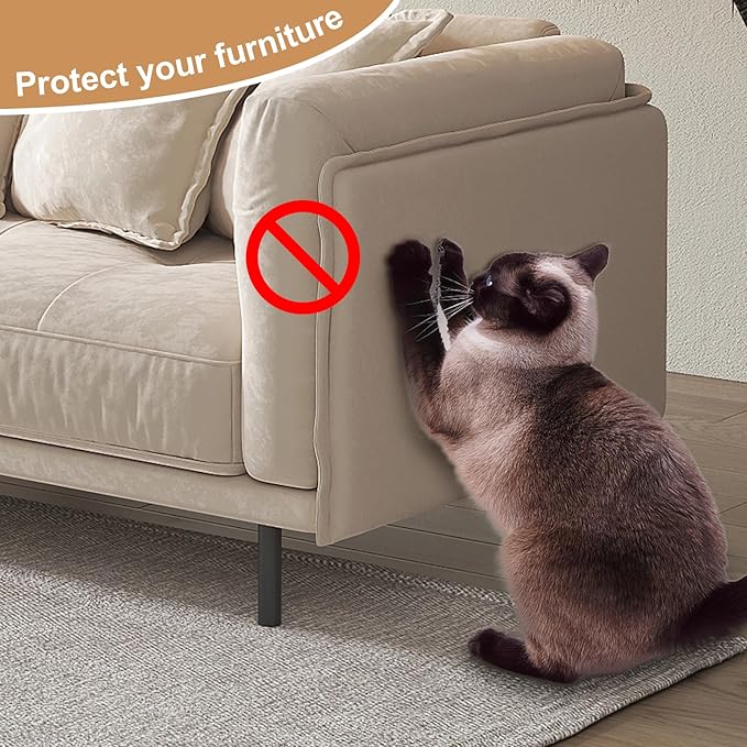 Cat Scratching Post, 35" Tall Cat Scratcher with Natural Sisal Rope, 5 Interactive Toy Balls and 2 Curved Design Scratching Posts for Indoor Cats Adults and Kitten (Style B)