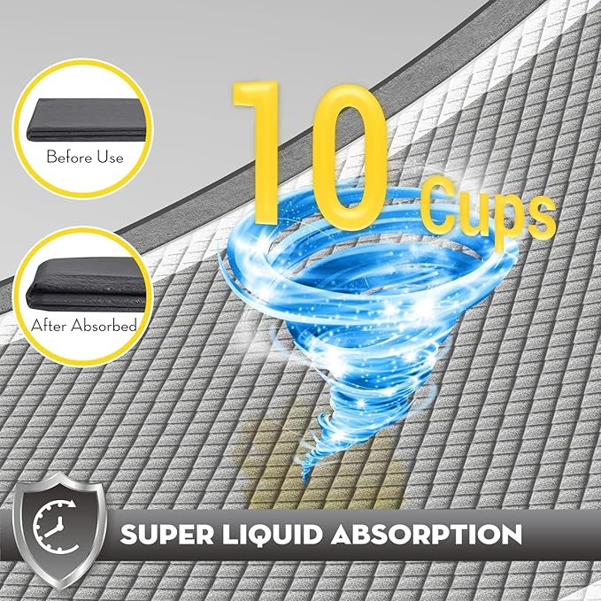 CROCI Potty Pads for Dogs XXL 30x36in, Charcoal Pet Pee Pads Odor-Control & Super Absorbent Up to 10 Cups, 6-Layer Quick Dry & Leak-Proof with Adhesive Tabs, Disposable (40 Counts)