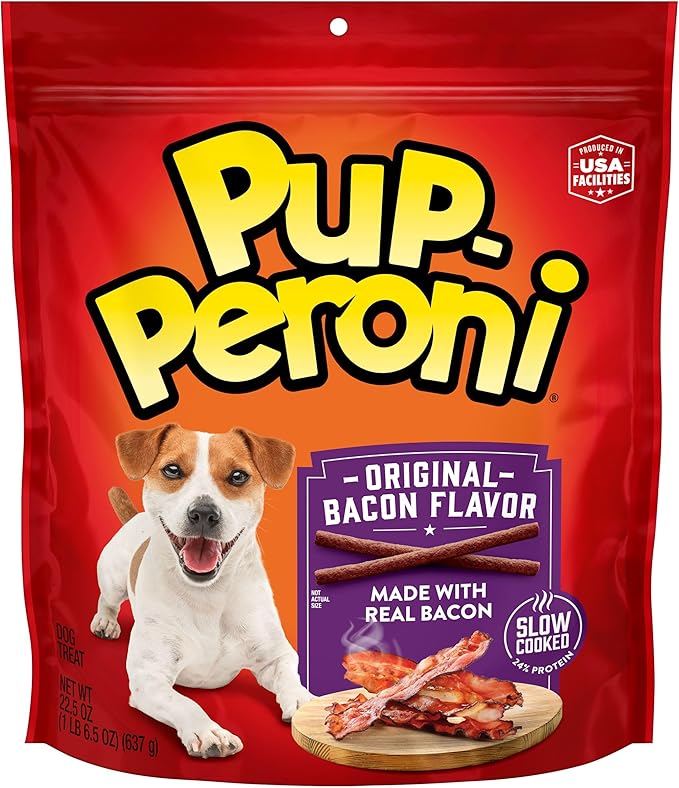Pup-Peroni Dog Treats, Original Bacon Flavor, 22.5 Ounce, Made with Real Bacon