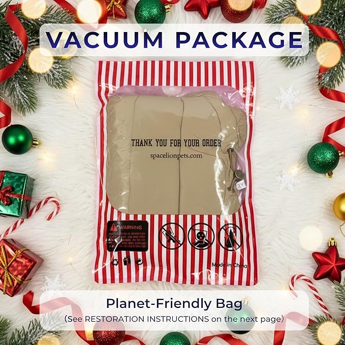 SPACE LION Dog Puffer Jacket, Down Winter Coat, Durable Outdoor Coat for Cold and Windy Conditions, Lightweight & Adjustable Fit Coats for Small Dogs, (Black, Size10/S)