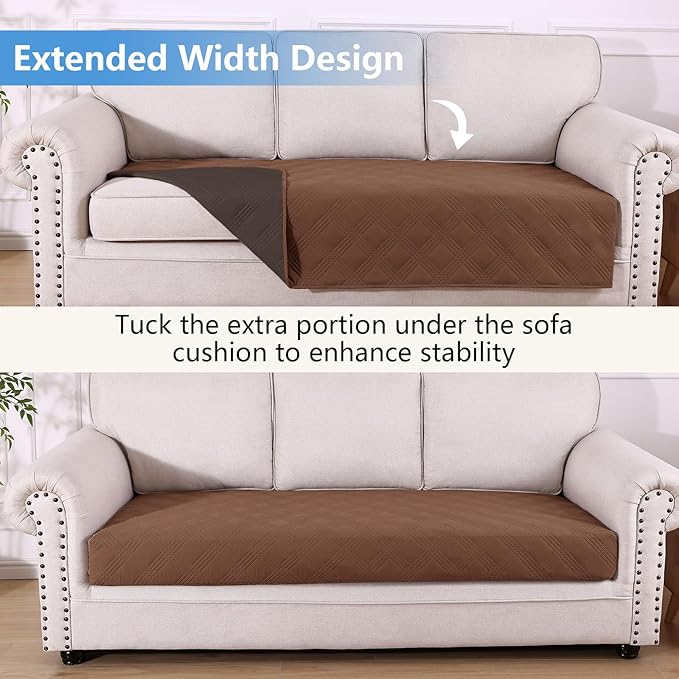 hyha Waterproof Dog Blanket, Reversible Pet Bed Blanket, Soft Sofa Couch Cover for Dogs Washable, Waterproof Pet Couch Covers for Sofa Puppy Cats Furniture Protector(40"x80", Brown/Chocolate)