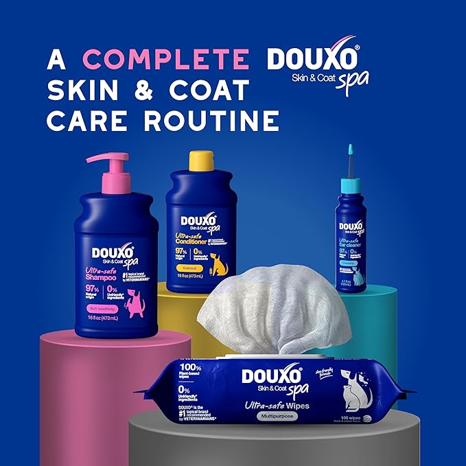 DOUXO® Skin & Coat SPA - Ultra-Safe Sensitive Skin Soothing Shampoo, 16 fl oz, Skin-Friendly Formula Cleans and Soothes, Leaves The Coat Soft and Radiant