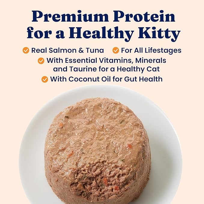 Solid Gold Tropical Blendz Salmon Pate in Coconut Oil - Nutrient-Rich Wet Cat Food for All Life Stages, 8 Pack