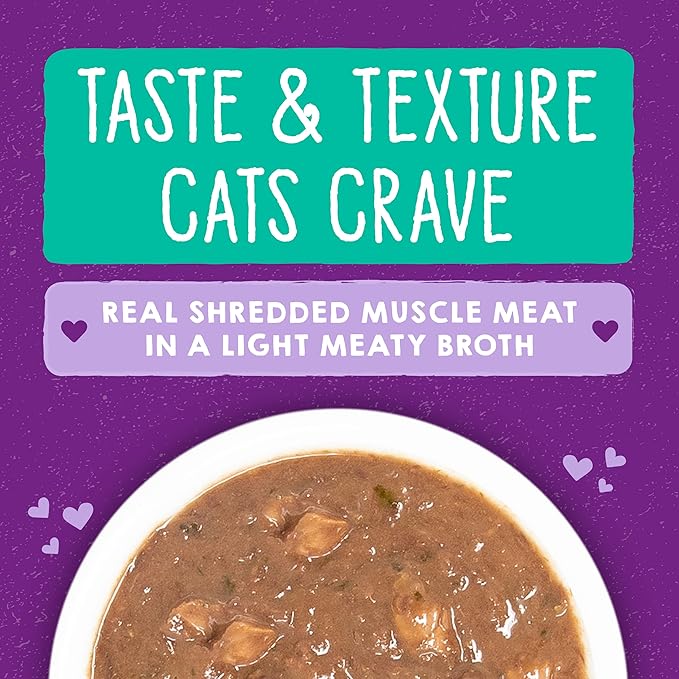 Stella & Chewy's Carnivore Cravings Savory Shreds - Wet Cat Food - High-Moisture Formula with Premium Real Meat - Perfect for Picky Eaters - Tuna & Salmon Recipe, 2.8 oz, 12 Count